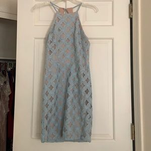 Light blue wedding guest dress